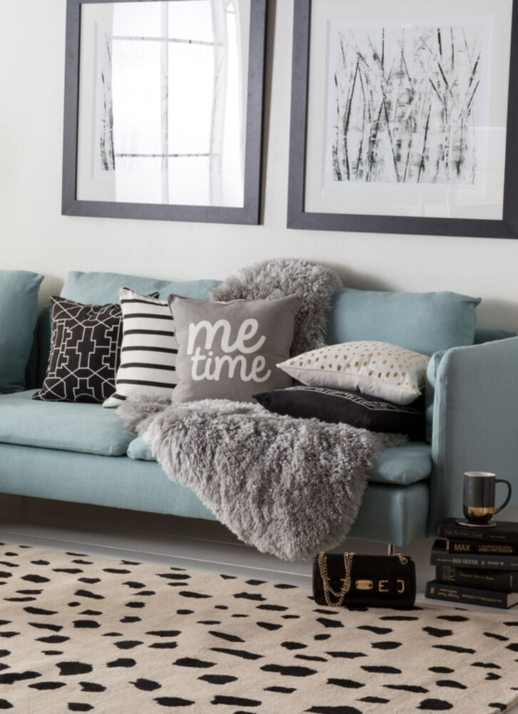 Glyph 18 X 18 inch Light Gray Pillow Kit, Square