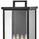 Estate Series Weymouth Outdoor Wall Mount Lantern in Black