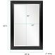 Avery 42 X 28 inch Glossy Black Wall Mirror