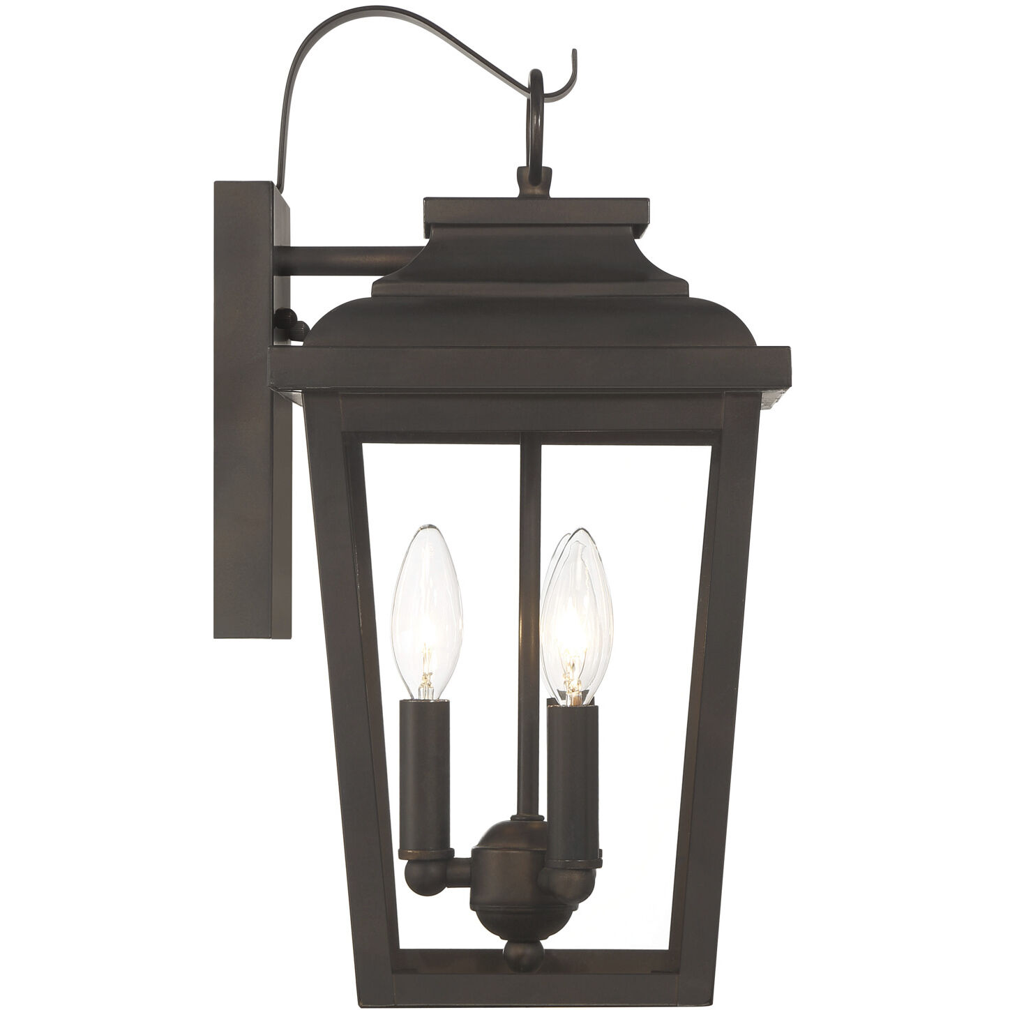 Great Outdoors Irvington Manor 3 Light 16.75 inch Chelesa Bronze Outdoor Wall Mount in Incandescent, Clear Glass