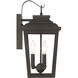 Great Outdoors Irvington Manor 3 Light 16.75 inch Chelesa Bronze Outdoor Wall Mount in Incandescent, Clear Glass