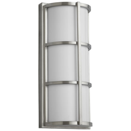 Leda 1 Light 17 inch Satin Nickel Outdoor Wall Sconce