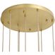 Javier 9 Light 25 inch Antique Brass Multi-Port Chandelier Ceiling Light