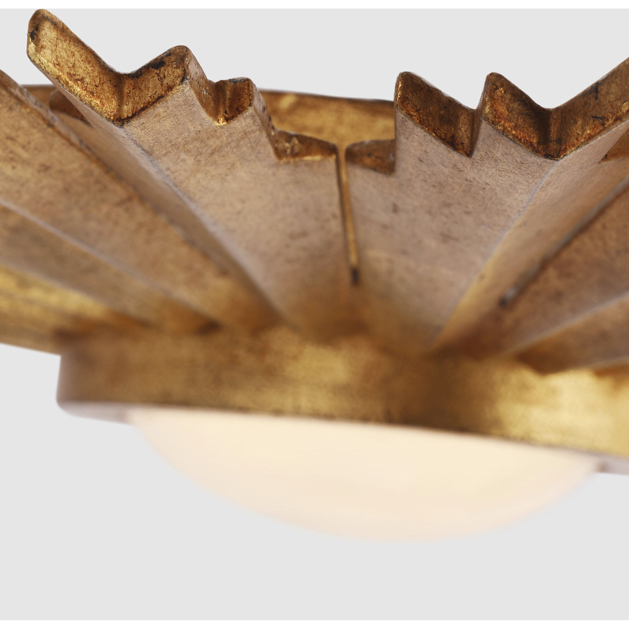 Chapman & Myers Claymore LED 13.75 inch Gilded Iron Flush Mount Ceiling Light