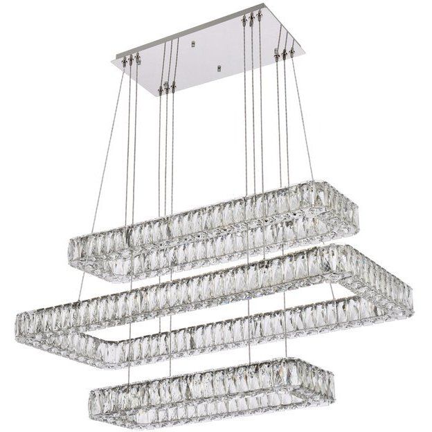 Monroe 3 Light 42 inch Chrome Pendant Ceiling Light