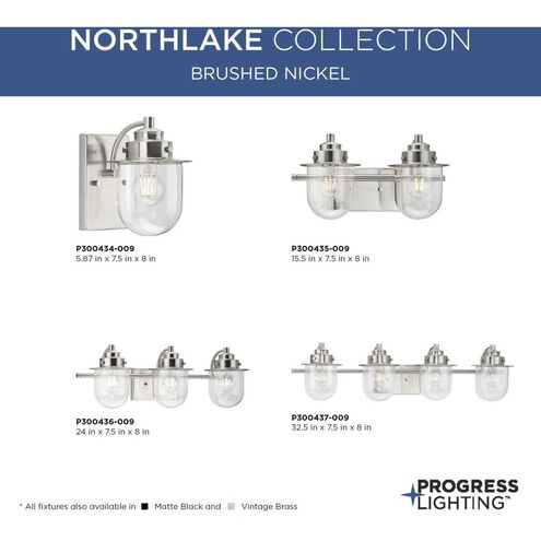 Northlake 1 Light 5.87 inch Brushed Nickel Bath Light Wall Light