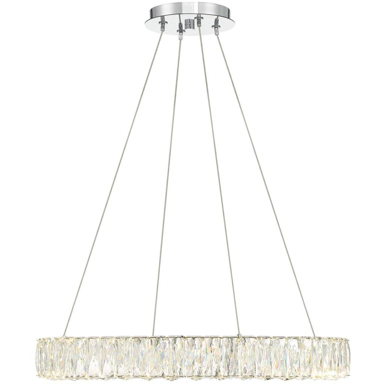 Kinsley 1 Light 24 inch Polished Chrome Chandelier Ceiling Light