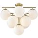 Julep 9 Light 24 inch Lacquered Brass Semi-flush Mount Ceiling Light