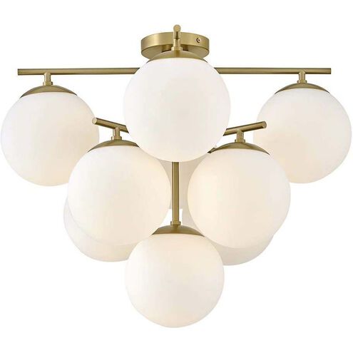 Julep 9 Light 24 inch Lacquered Brass Semi-flush Mount Ceiling Light