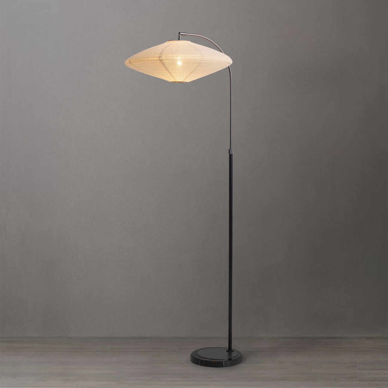 Roswell 63 inch 23.00 watt Matte Black Floor Lamp Portable Light