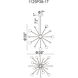 Element LED 39 inch Sun Gold Chandelier Ceiling Light