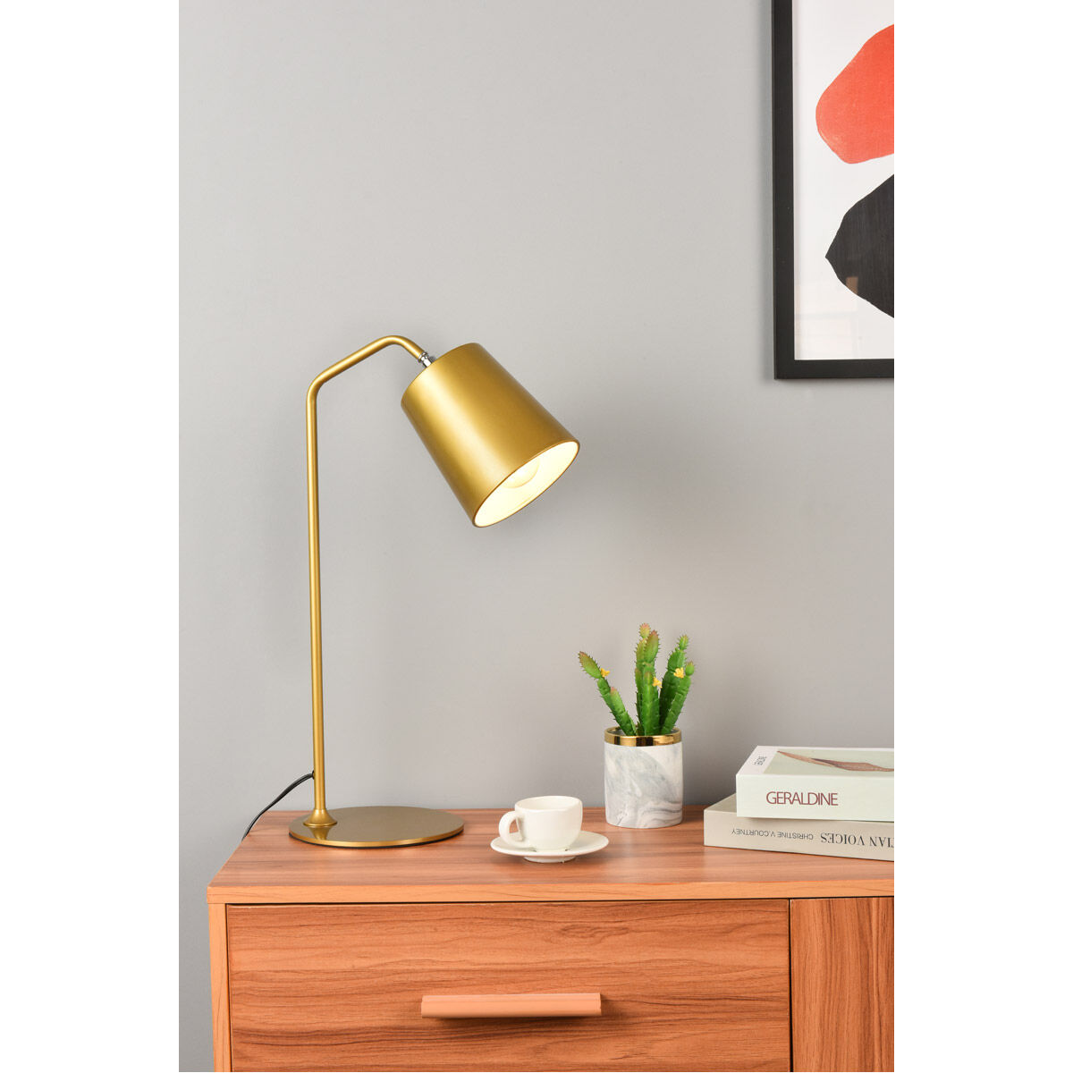 Leroy 20 inch 40.00 watt Brass Table Lamp Portable Light