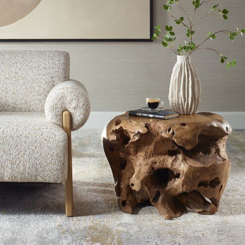 Sola 24.5 X 17.5 inch Natural Teak Outdoor Side Table