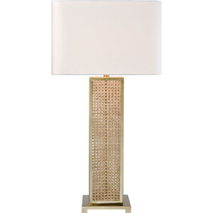 Webb 36 inch 9.5 watt Natural and Brass with Clear Table Lamp Portable Light
