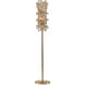 Vermeer 60 inch 60.00 watt Brushed Champagne Gold Floor Lamp Portable Light in Firenze Clear