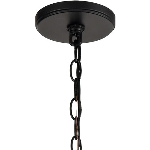 Barrow 6 Light 22 inch Matte Black with Birchwood Chandelier Ceiling Light