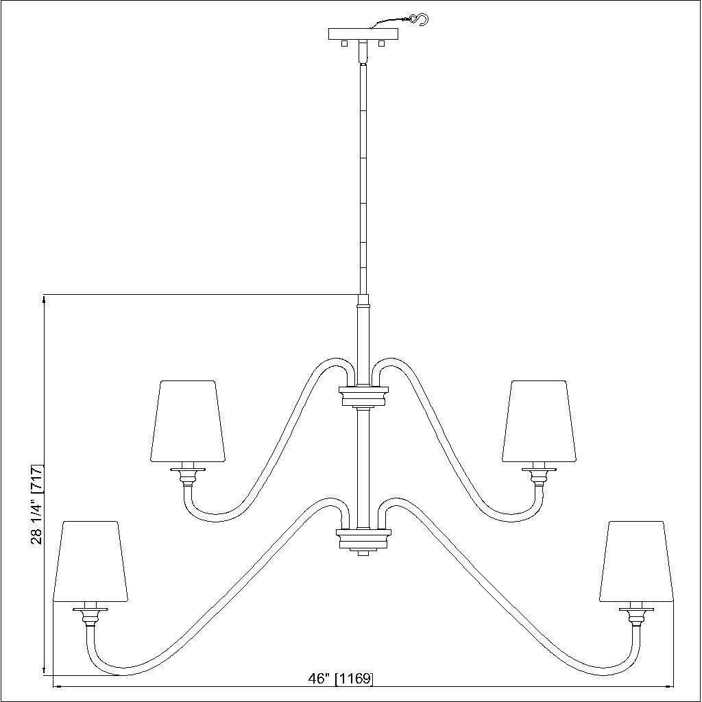 Gianna 9 Light 46 inch Modern Gold Chandelier Ceiling Light