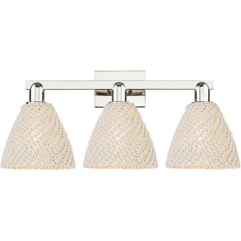 Natural Ballston Dome 3 Light 26 inch Polished Nickel Bath Vanity Light Wall Light