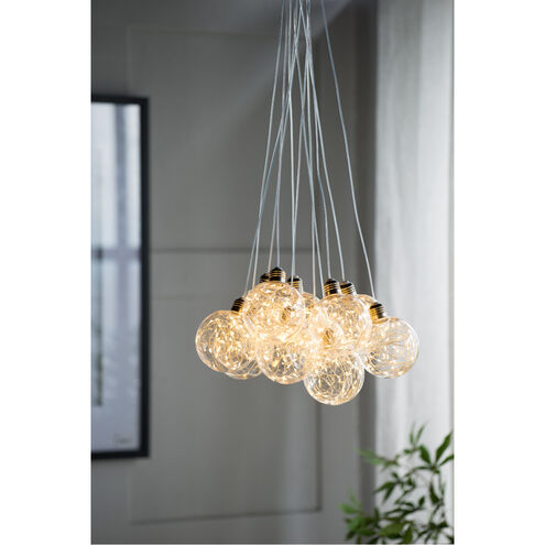 Drop Globes LED 16 inch Clear Chandelier Ceiling Light