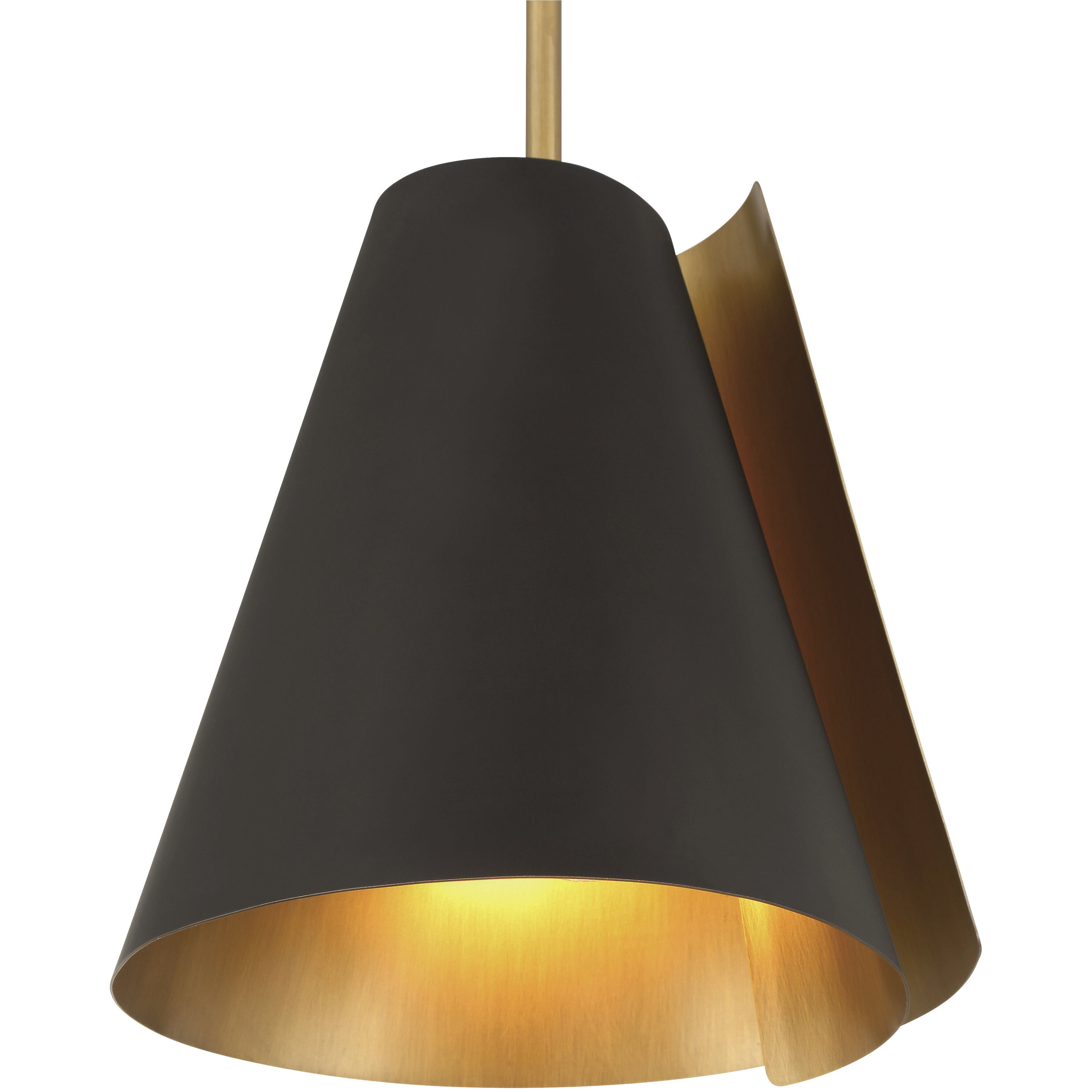 Hillcrest 1 Light 12 inch Legacy Brass and Dark Bronze Pendant Ceiling Light