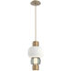 Torno Mandrel LED Novel Brass with Chalk Pendant Ceiling Light