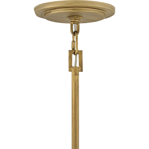 Simone LED 34.25 inch Burnished Gold Chandelier Ceiling Light in Alabaster, Drum