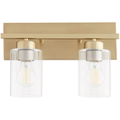 Carter 2 Light 14 inch Aged Brass Vanity Light Wall Light