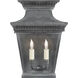 Chapman & Myers Elsinore 2 Light 15.75 inch Weathered Zinc Outdoor Wall Lantern, Medium