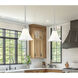 Fleur 1 Light 8 inch Brushed Nickel Pendant Ceiling Light
