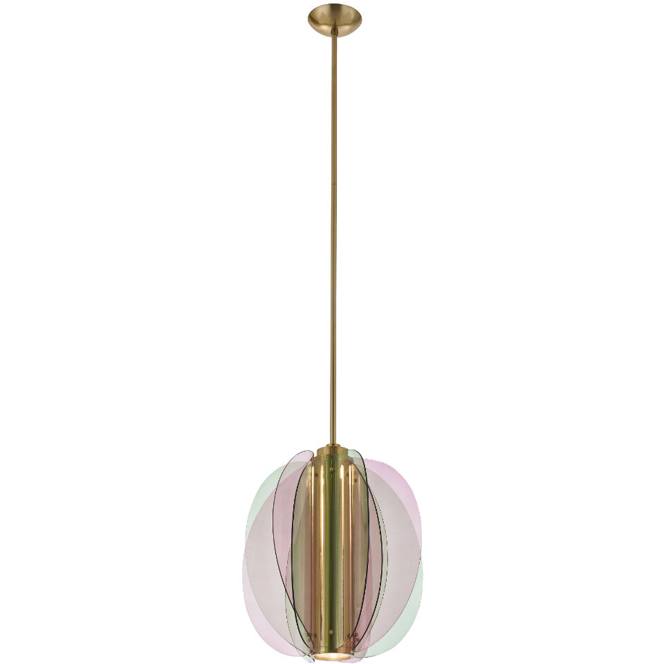 Tulipa 14.5 inch Winter Brass Pendant Ceiling Light