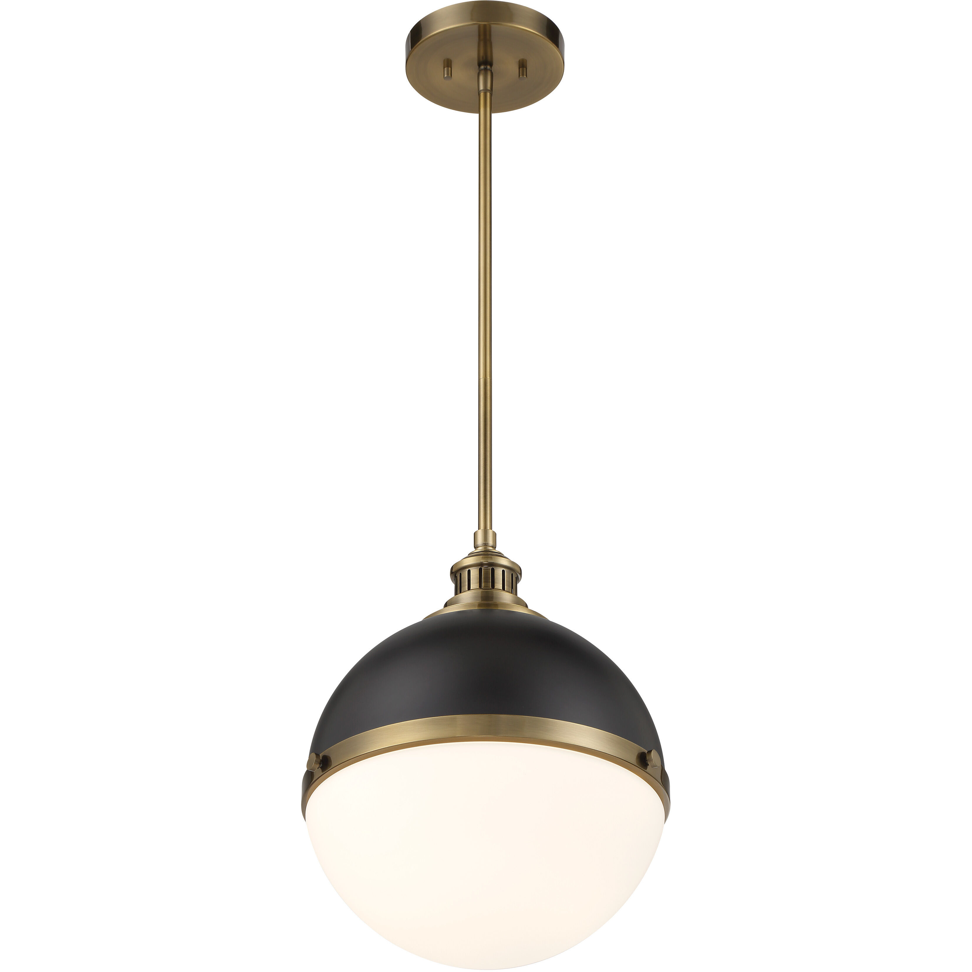 Vorey 1 Light 13 inch Coal And Oxidized Aged Brass Pendant Ceiling Light, Outdoor