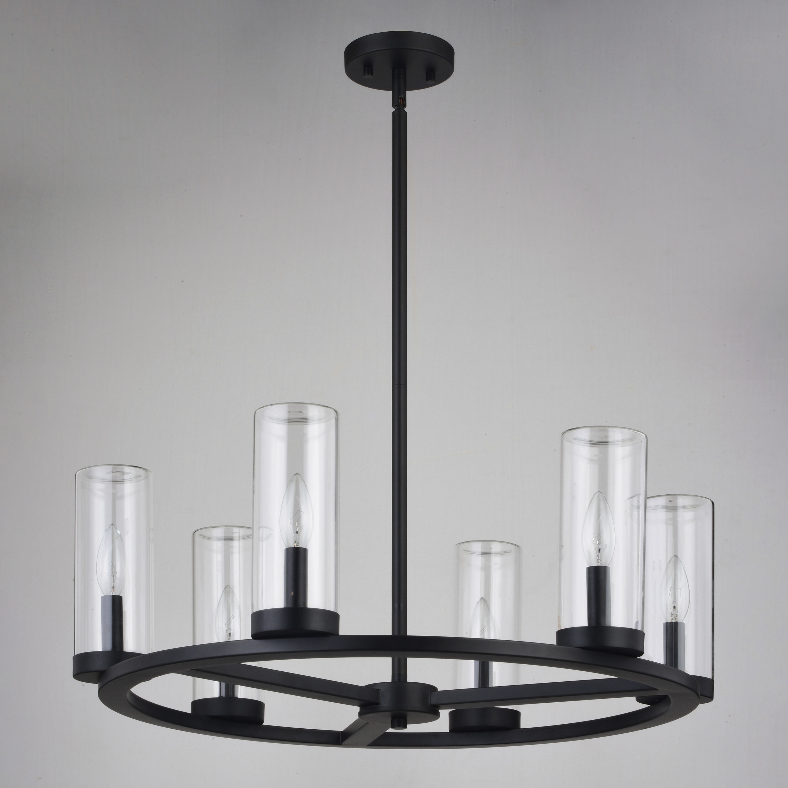 Grantley LED 26 inch Matte Black Chandelier Ceiling Light