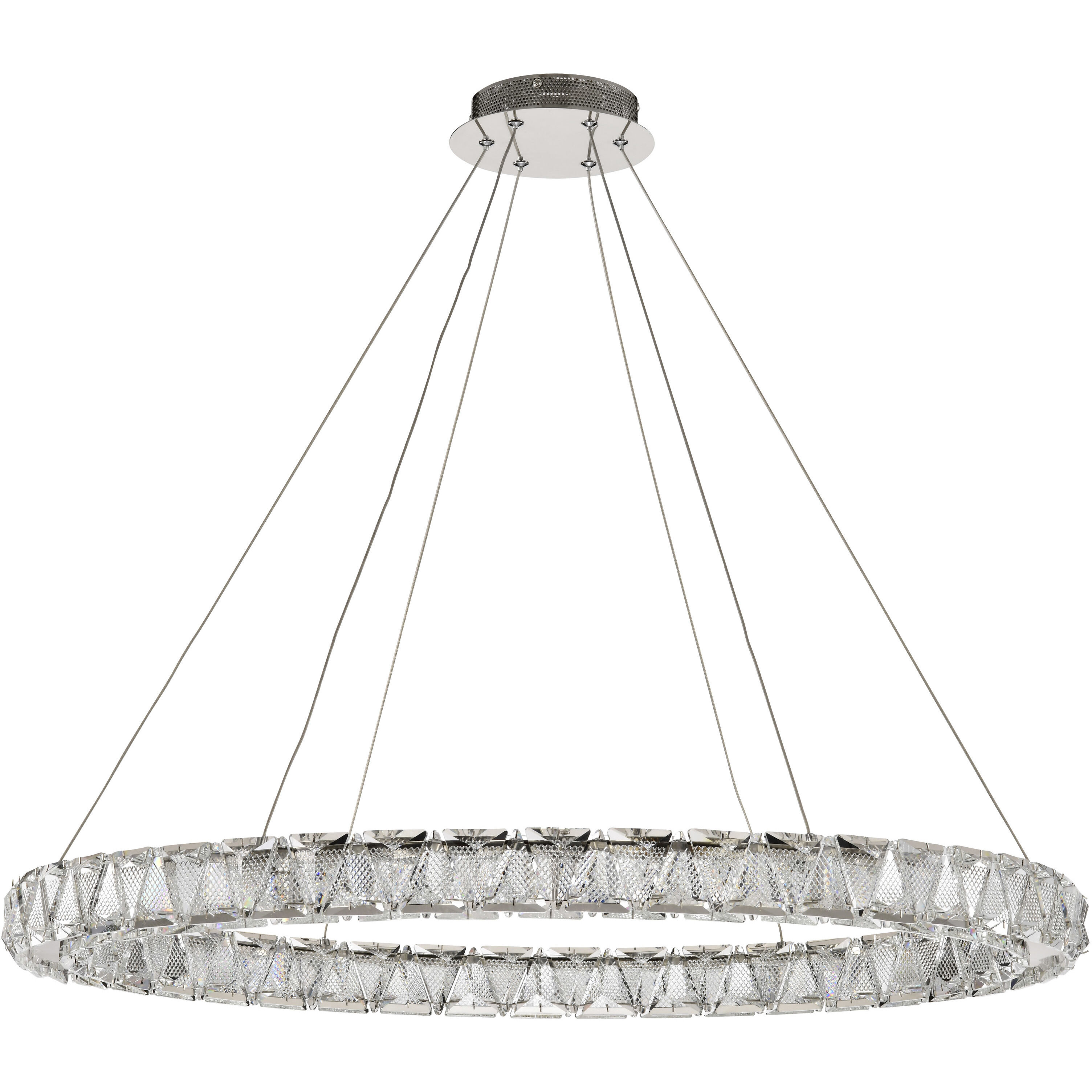 Asher LED 35.5 inch Polished Nickel Pendant Ceiling Light