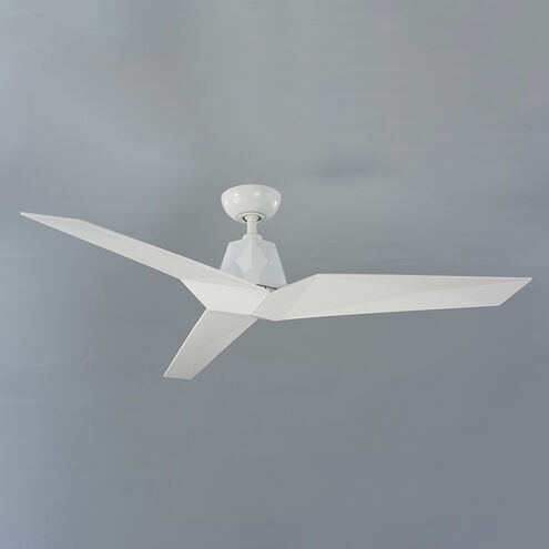 Vortex 60 inch Gloss White Downrod Ceiling Fan, Smart Ceiling Fan