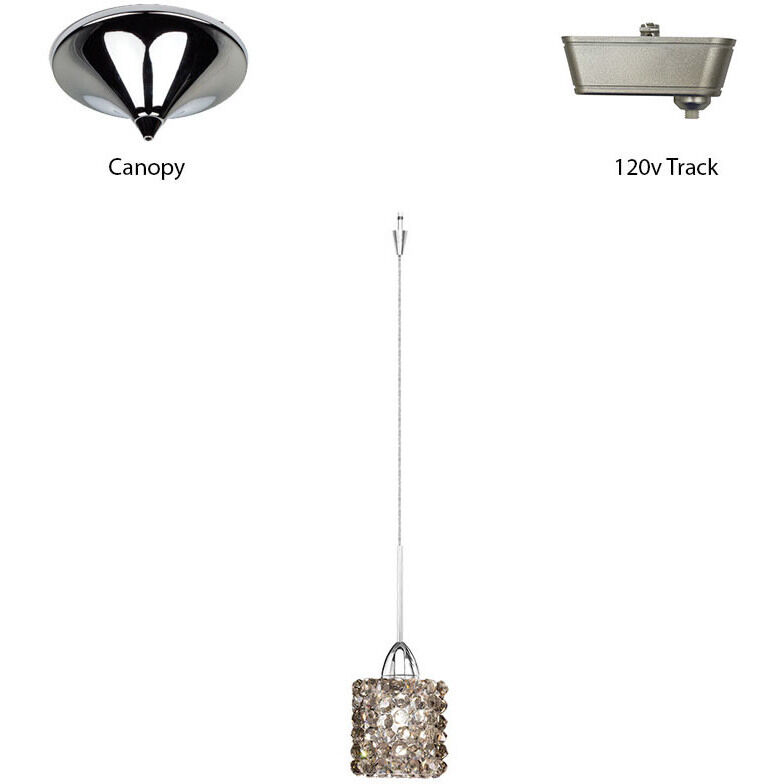 Eternity Jewelry LED 3 inch Chrome Pendant Ceiling Light