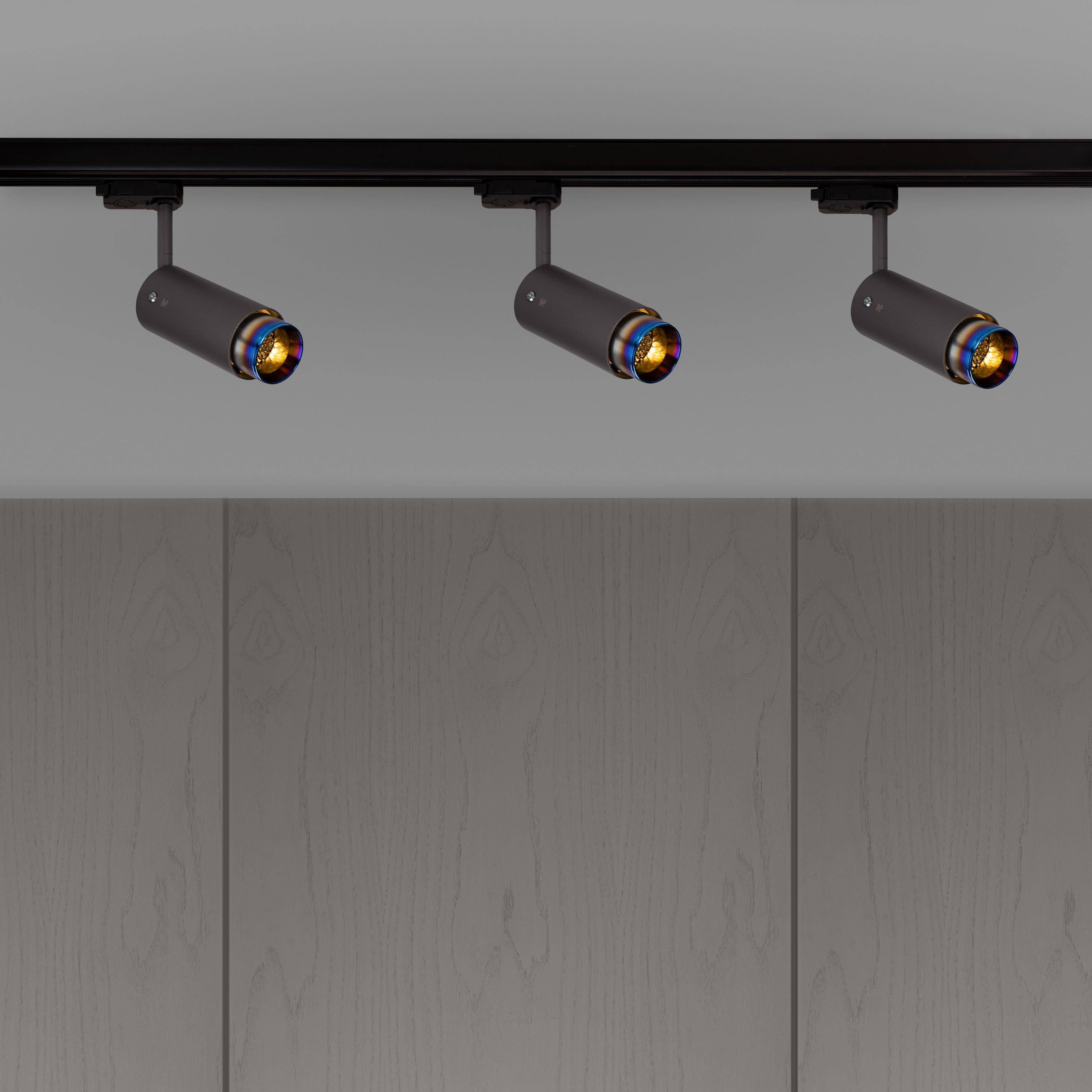 Exhaust Track 1 Light 110-120 Graphite / Burnt Steel Spotlight Ceiling Light