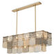 Laurent 11 Light 15.35 inch Antique Brass and Handmade Glass Pendant Ceiling Light
