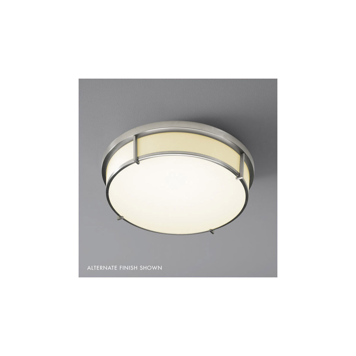iO 2 Light 17 inch Aged Brass Flush Mount Ceiling Light