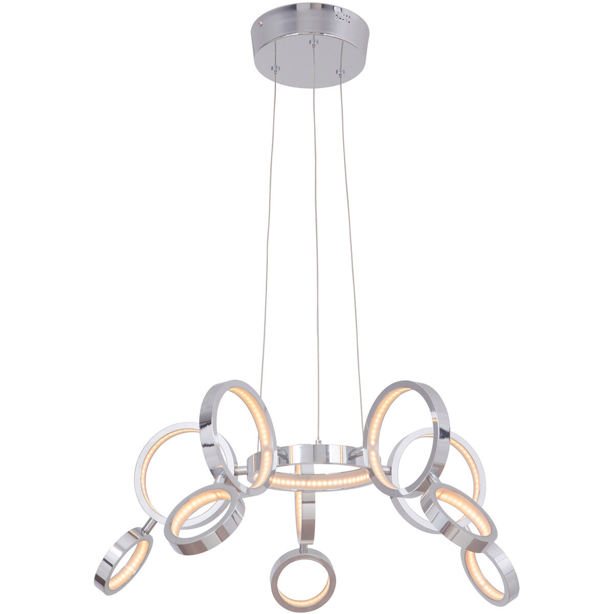 Mira LED 27.75 inch Chrome Chandelier Ceiling Light