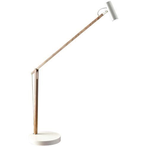 Crane 21 inch 5.00 watt Natural Ash Wood and White Desk Lamp Portable Light, ADS360