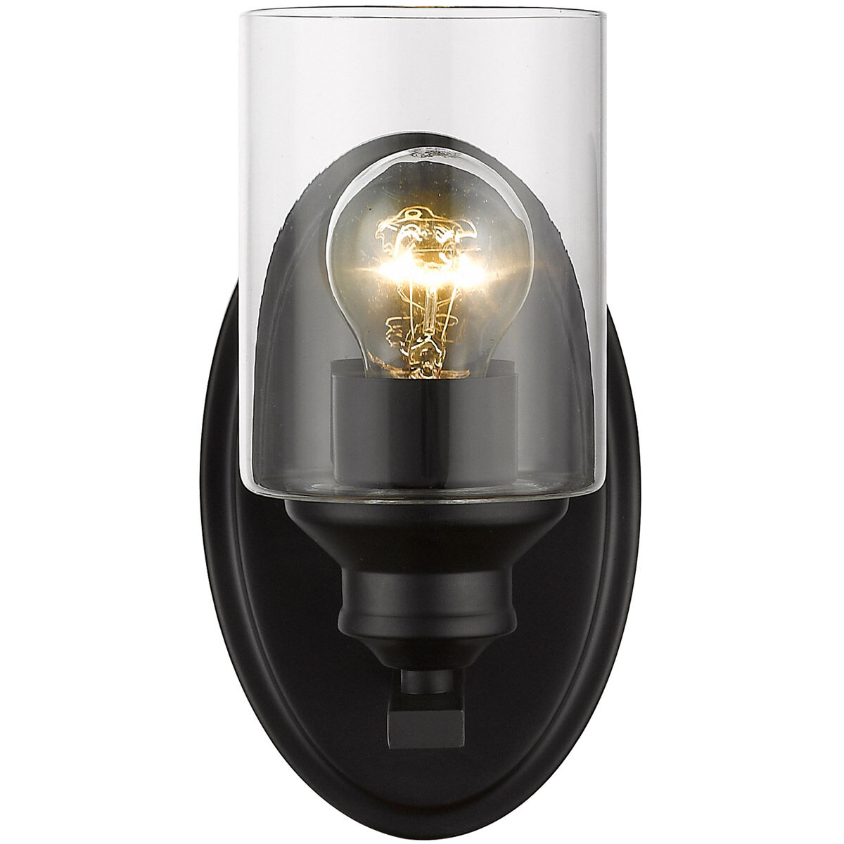 Gemma 1 Light 5 inch Matte Black Sconce Wall Light