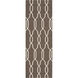 Juniper 96 X 30 inch Dark Brown, White Rug