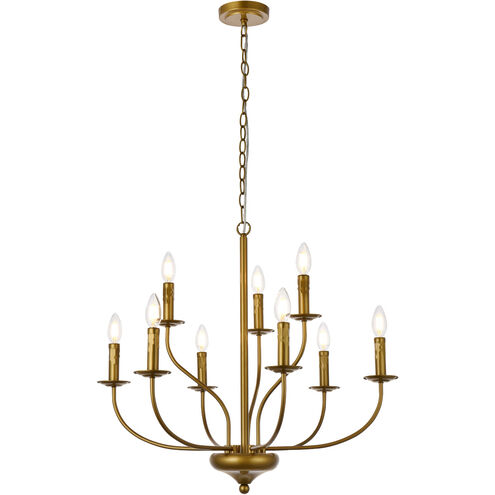 Westley 9 Light 28 inch Brass Pendant Ceiling Light