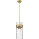 Fontaine 3 Light 9 inch Rubbed Brass Pendant Ceiling Light