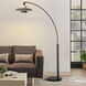 Palm Springs 87 inch 100 watt Gunmetal and Black Arc Floor Lamp Portable Light