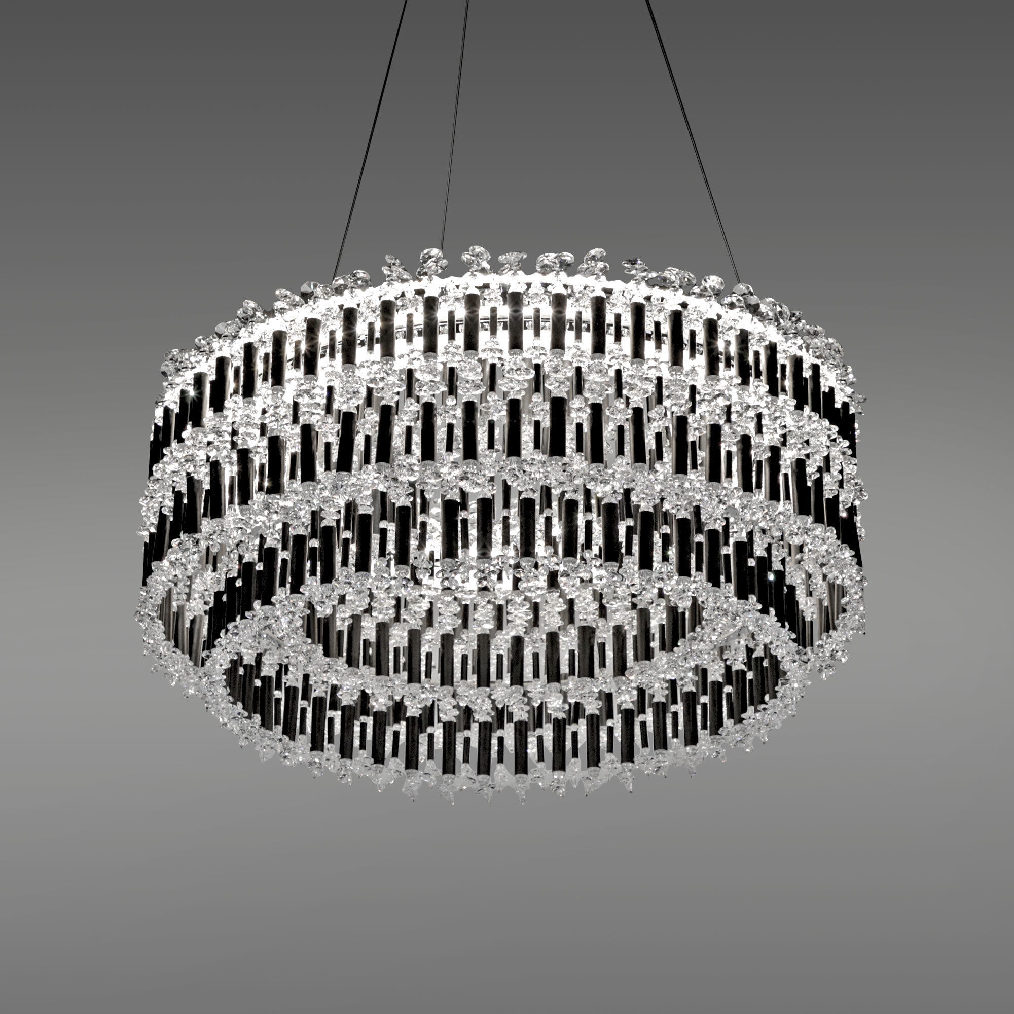 Tahitian LED 24.6 inch Black Pendant Ceiling Light, Schonbek Signature