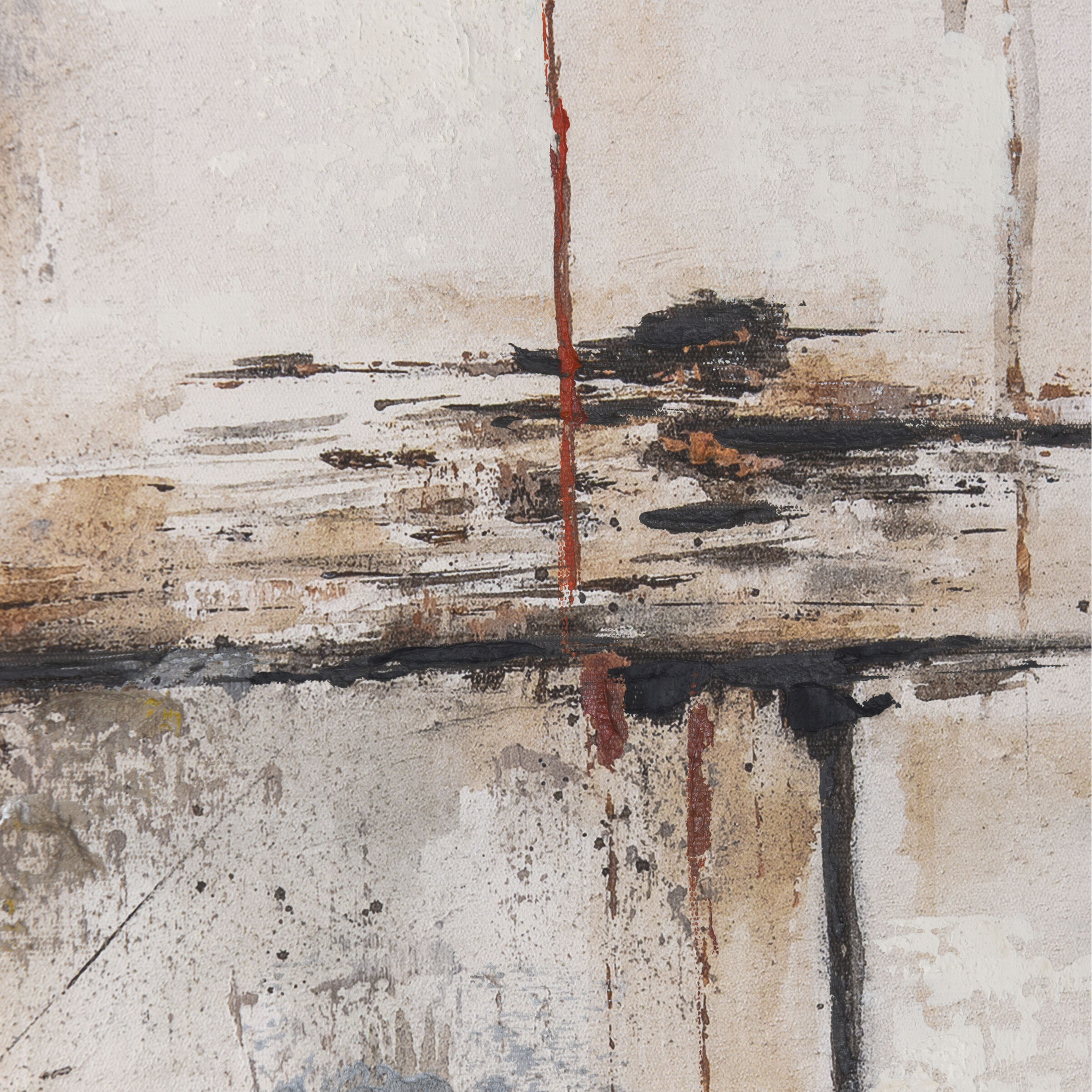 Moon Movement Multi - White and Blue and Black and Beige and Orange Wall Art