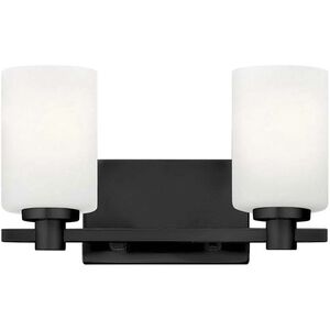 Karlie 2 Light 13.25 inch Black Bath Light Wall Light