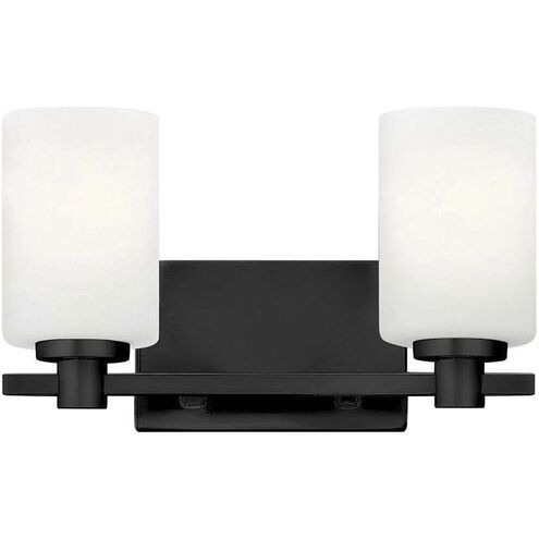 Karlie 2 Light 13.25 inch Black Bath Light Wall Light