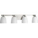Fleet 4 Light 32 inch Brushed Nickel Bath Vanity Wall Light
